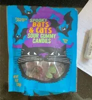 Mängden socker i Spooky Bats & Cats sour gummy candies