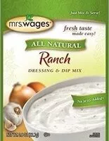 Mängden socker i Ranch Dressing & Dip Mix