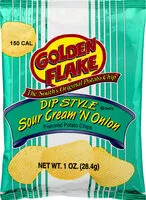 Mängden socker i Flake sour cream 'n onion dip style potato chips
