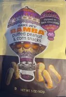 Mängden socker i Bamba puffed peanut & corn snacks