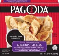 Mängden socker i Chicken potstickers tender dumplings filled with 100% white meat chicken and freshly cut cabbage and carrots, chicken potstickers