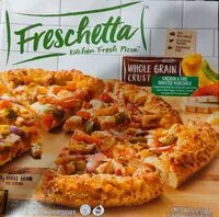 Mängden socker i Chicken & fire roasted vegetable whole grain crust kitchen fresh pizza, chicken & fire roasted vegetable