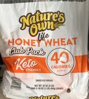 Mängden socker i Nature’s Own Life Honey Wheat Keto Bread