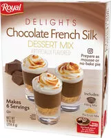 Mängden socker i Delights chocolate french silk dessert mix