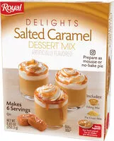 Mängden socker i Salted caramel delights dessert mix