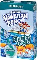 Mängden socker i Singles water drink mix to go powder packets