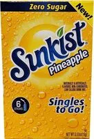 Mängden socker i Zero sugar pineapple low calorie drink mix