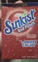 Mängden socker i Red punch singles to go! non carbonated low calorie drink mix