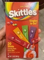 Mängden socker i Zero sugar skittles crystal light packs