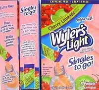 Mängden socker i Wylers light cherry limeade singles to go sugar