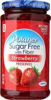 Mängden socker i Sugarfree strawberry preserves with fiber