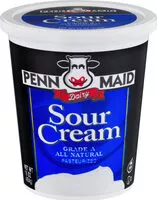 Mängden socker i Grade A Sour Cream