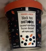 Mängden socker i Black Tea and Boba Coconut Non-Dairy Frozen Dessert