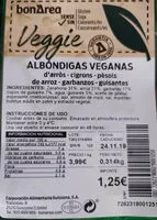 Mängden socker i Albóndigas veganas