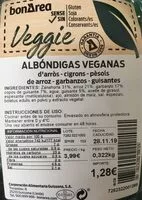 Mängden socker i Albondigas veganas