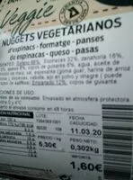 Mängden socker i Nuggets vegetarianos