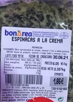 Mängden socker i Espinacas a la crema