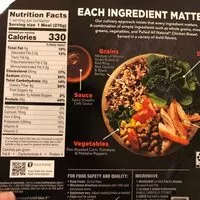 Mängden socker i Power bowls frozen dinner