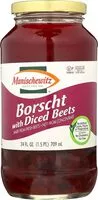 Mängden socker i Borscht with diced beets