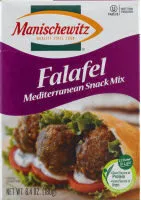 Mängden socker i Manischewitz falafel mediterranean snack mix