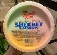 Mängden socker i Natural fruit sherbert rainbow