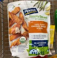 Mängden socker i Lightly breaded chicken breast strips