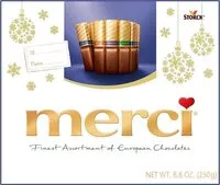 Mängden socker i Merci milk and creamy chocolate variety finest
