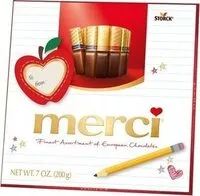 Mängden socker i Storck merci finest assortment of european chocolates