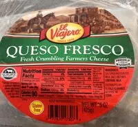 Mängden socker i Queso fresco