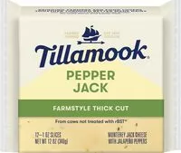 Mängden socker i Thick Slices Pepper Jack Cheese