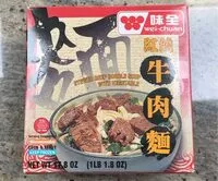 Mängden socker i Stewed Beef Noodle Soup with Vegetables