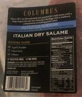 Mängden socker i Columbus italian dry salami reduced sodium sliced