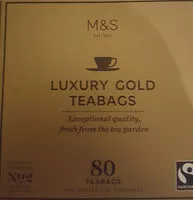 Mängden socker i luxury gold teabags