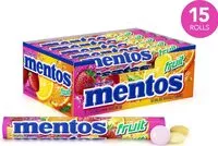 Mängden socker i Mentos chewy candy mixed fruit flavor