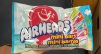 Mängden socker i Airheads mini barres mélange du paradis