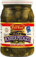 Mängden socker i Bell-view kosher midgets dill