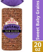 Mängden socker i Organic sweet baby grains thin sliced bread