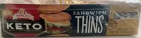 Mängden socker i Keto Sandwich Thins