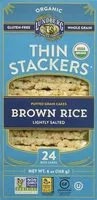Mängden socker i Family farms thin stackers brown rice lightly