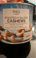 Mängden socker i Roasted & salted cashews