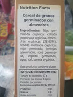 Mängden socker i Ezekiel sprouted whole grain cereal almond