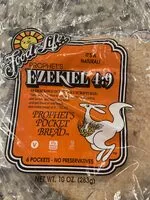 Mängden socker i Food for life, ezekiel 4:9, whole grain pocket bread