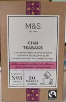 Mängden socker i Chai Teabags