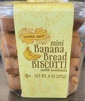 Mängden socker i Mini Banana Bread Biscotti with Walnuts