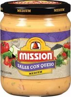 Mängden socker i Salsa con queso