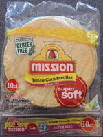 Mängden socker i Super size yellow corn tortillas