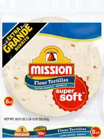 Mängden socker i Super Soft Flour Tortillas