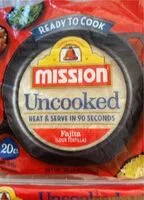 Mängden socker i Uncooked flour tortillas