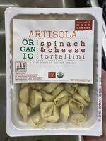 Mängden socker i Organic spinach & cheese tortellini