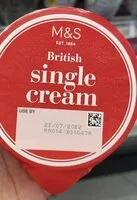 Mängden socker i M and S British single cream